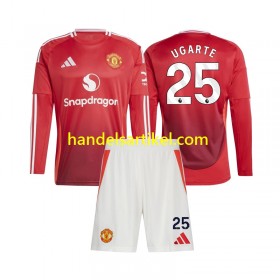 Manchester United Manuel Ugarte 25 Kinder Heim Trikotsatz 2024/25 Langarm